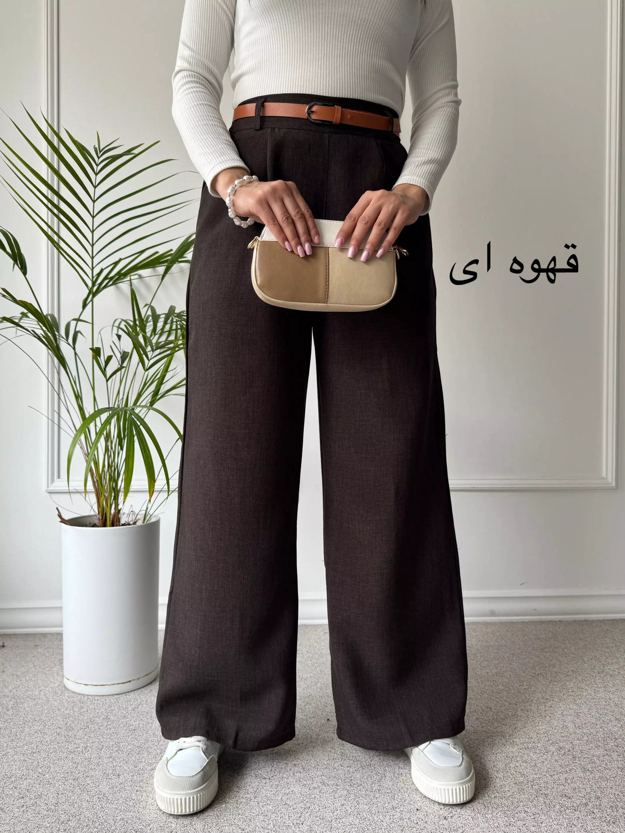 شلوار زنانه نیم بگ شانتون ( دارای ایراد جزئی )